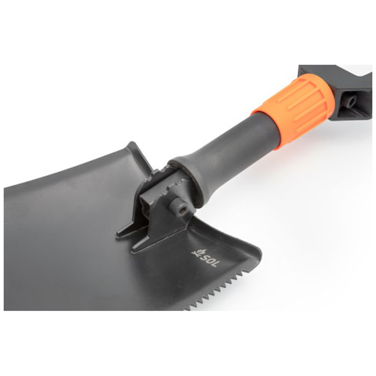 01401024_closeup. Jpg - arb sol packable field shovel - w/saw and pick features 2lb - 01401024 closeup