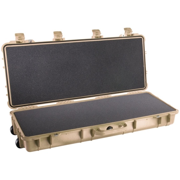 PELICAN 1700 CASE W/ WHEELS - 3 PC FOAM FITS 34" GUNS TAN
