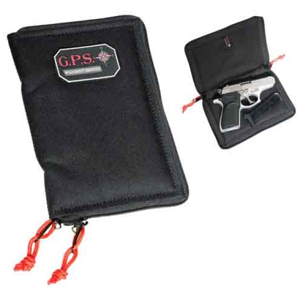 GPS PISTOL SLEEVE MEDIUM - LOCKABLE ZIPPER BLACK NYLON