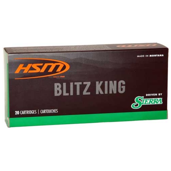HSM 22-250 REM 55GR BLITZKING - 20RD 25BX/CS