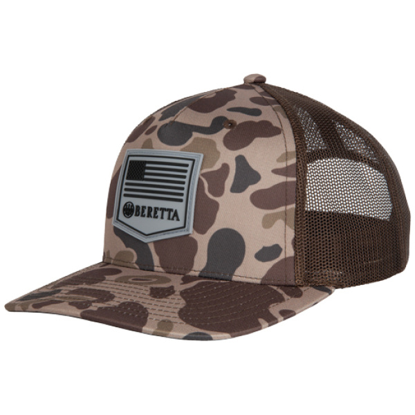 BERETTA CAP PM TRUCKER R 112 - RUBBER PATCH BROWN DUCK CAMO