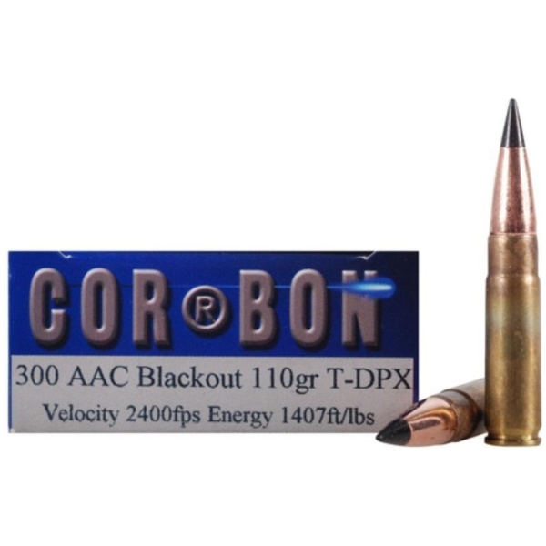 Cor-Bon DPX Hunter Rifle Ammunition .300 AAC 110 gr TDPX 2400 fps - 20/box