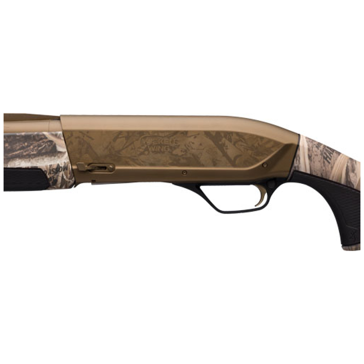 G011705204_recvr-left. Jpg - browning maxus ii wicked wing - 12ga 3. 5" 28" mo-sg habitat - g011705204 recvr left