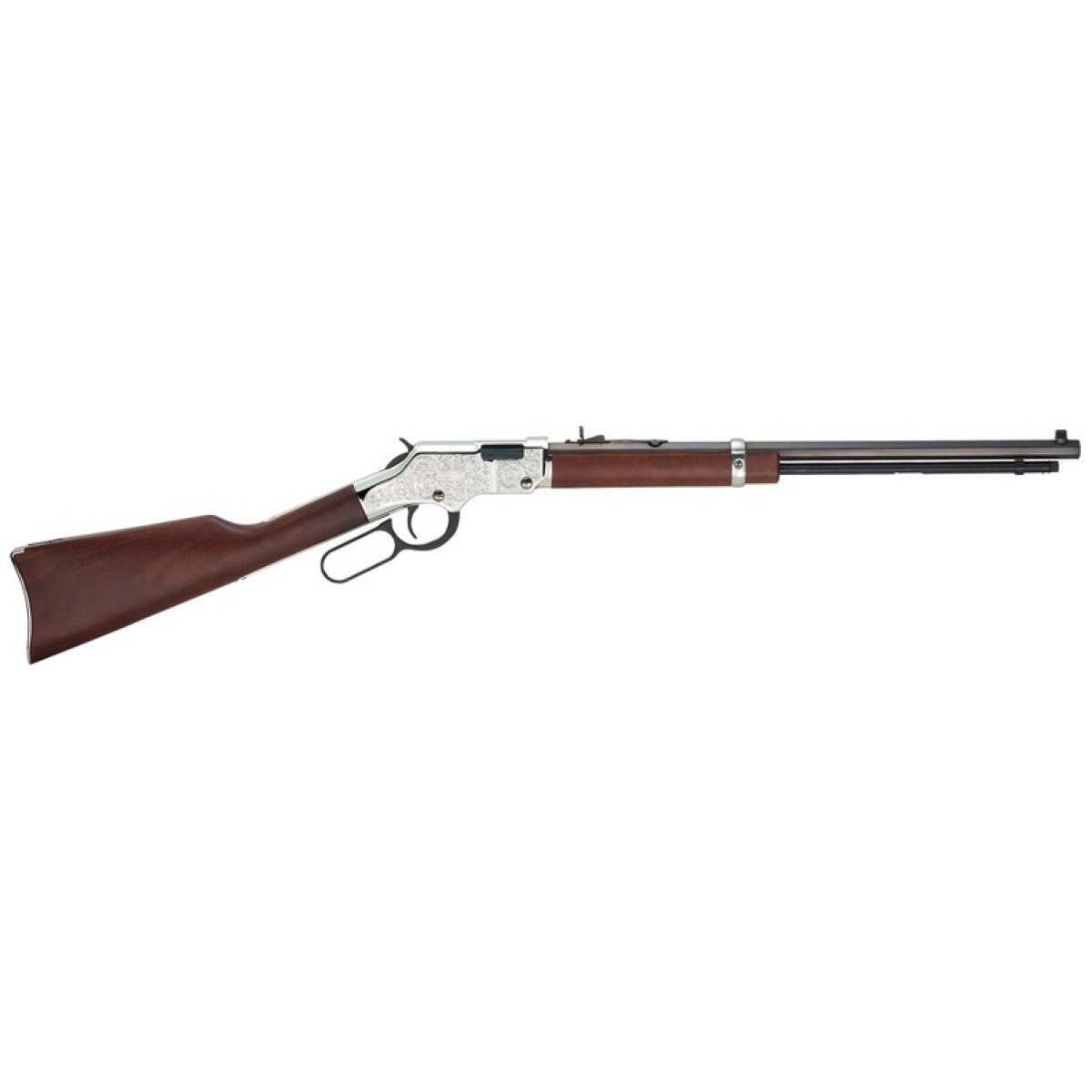 Gh004sem. Jpg - henry silver eagle 22wmr - 20. 5" octagon walnut engraved - gh004sem