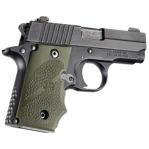 Hogue SIG Sauer P238 Rubber Grip with Finger Grooves OD Green