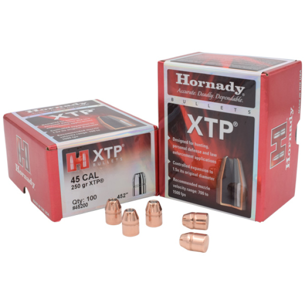 HORNADY BULLETS 45 CAL .452 - 250GR XTP 100CT 15BX/CS