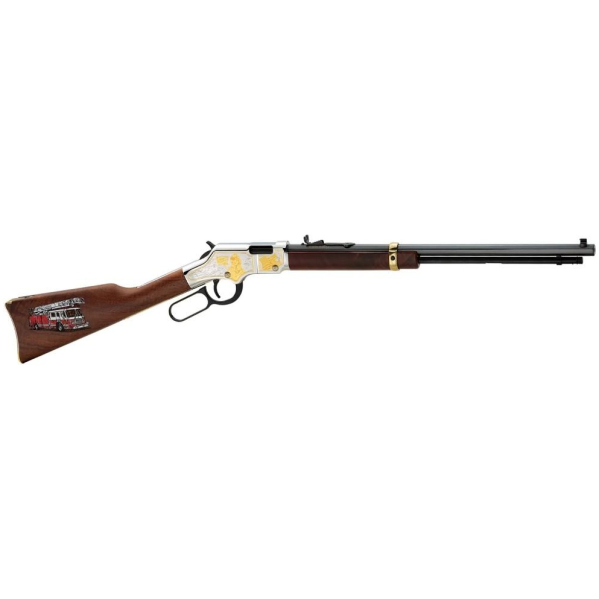 Hlh004fm-1. Jpg - henry golden boy firefighter tribute edition rifle. 22 lr 16rd magazine 20" barrel walnut - hlh004fm 1