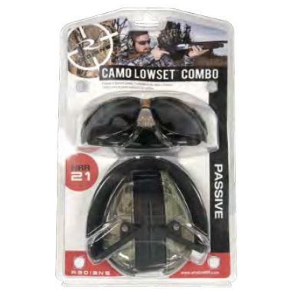 Radians Combo Set -Lowset  Camo EM with Outback Smoke Clear Glass