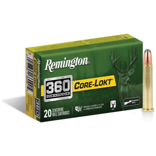 Remington Core-Lokt Rifle Ammunition .360 Buckhammer 180gr SP 2400 fps 20/ct