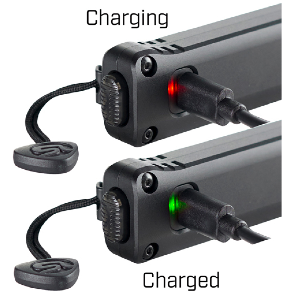 S88812_charge-indicators. Jpg - streamlight wedge xt edc carry - light black w/pocket clip - s88812 charge indicators
