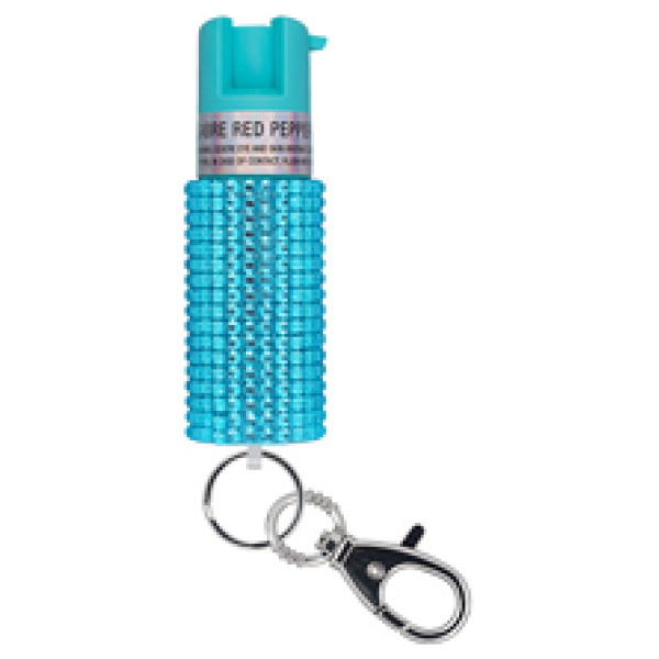 SABRE JEWELED SPRAY W/KEY RING TEAL