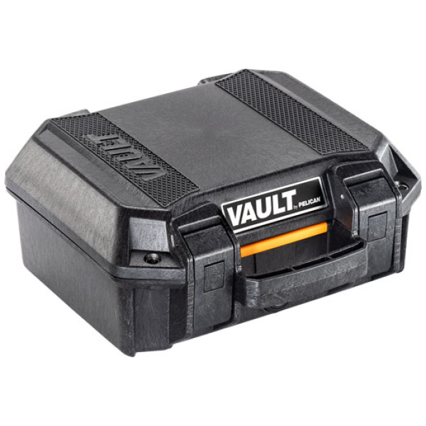 PELICAN VAULT SMALL PISTOL - CASE W/ FOAM BLACK