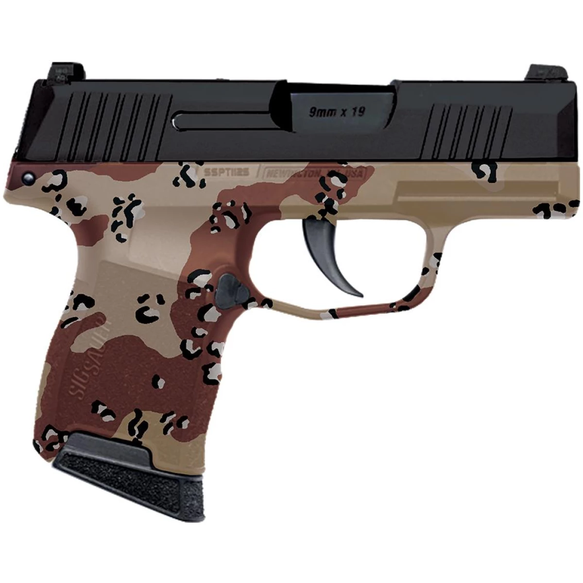 Xi681235cc-2. Jpg - sig sauer p365 custom "chocolate chip hydro dip frame" handgun 9mm luger 10rd magazines 3. 1" barrel black slide - xi681235cc 2