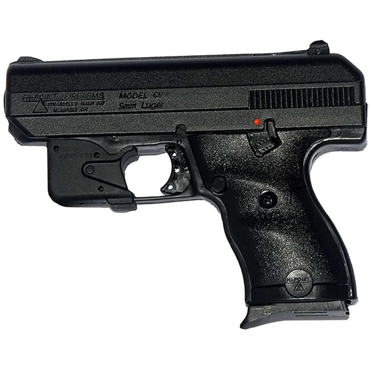 Yh916tgm. Jpg - hi-point c9 compact handgun 9mm luger 8rd magazine 3. 5" barrel w/trigger guard laser - yh916tgm
