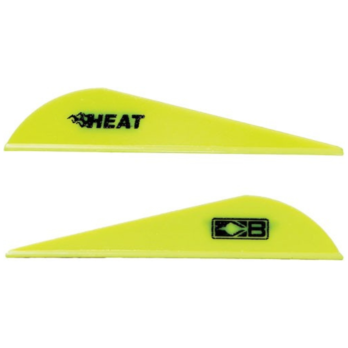 Bohning heat vane 2. 5" - solid neon yellow 36pk - image 1