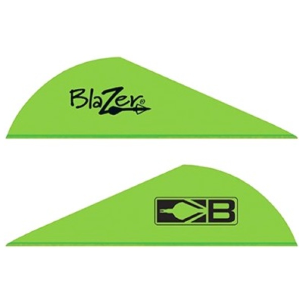 BOHNING BLAZER VANES - 2" SOLID NEON GREEN 100PK