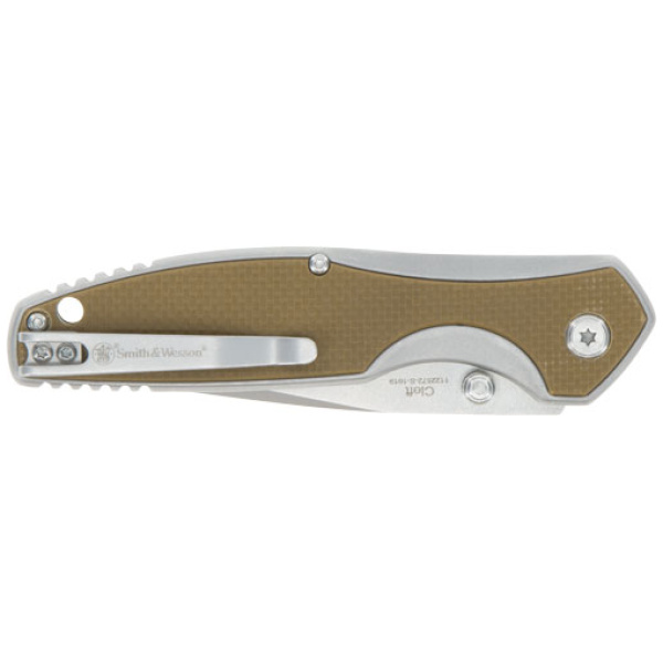 S&W KNIFE CLEFT 3.25" SPRING - ASSIST G10 SCALES HANDLE