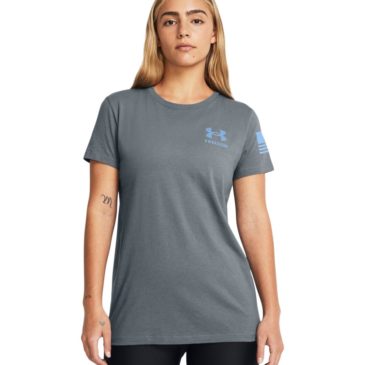 13708190022x. Jpg - women's ua freedom banner t-shirt - 13708190022x