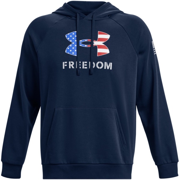 UA Freedom Rival Fleece Big Flag Logo Hoodie