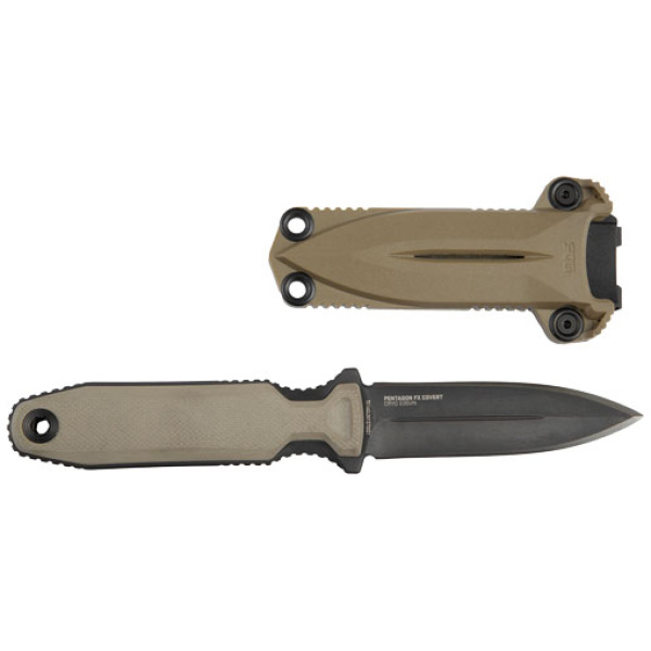 SOG KNIFE PENTAGON FX COVERT - 3.41" DBL EDGE BLADE FDE