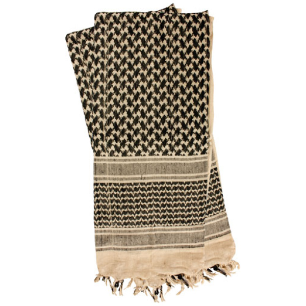 RED ROCK SHEMAGH HEAD WRAP - KHAKI/BLACK
