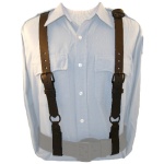 Police Leather Suspenders