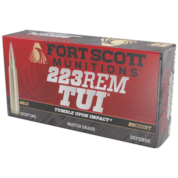 FORT SCOTT 223 REM 55GR TUI - SOLID COPPER 20RD 25BX/CS