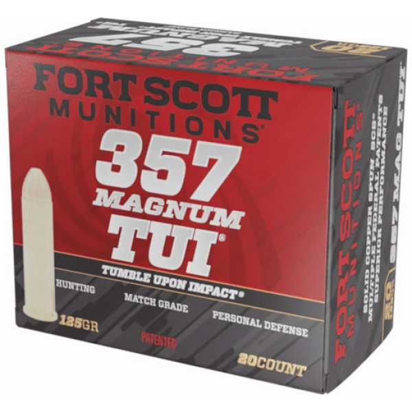 FORT SCOTT 357 MAG 125GR TUI - SOLID COPPER 20RD 25BX/CS