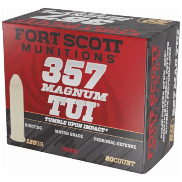 FORT SCOTT 357 MAG 125GR TUI - SOLID COPPER 20RD 25BX/CS