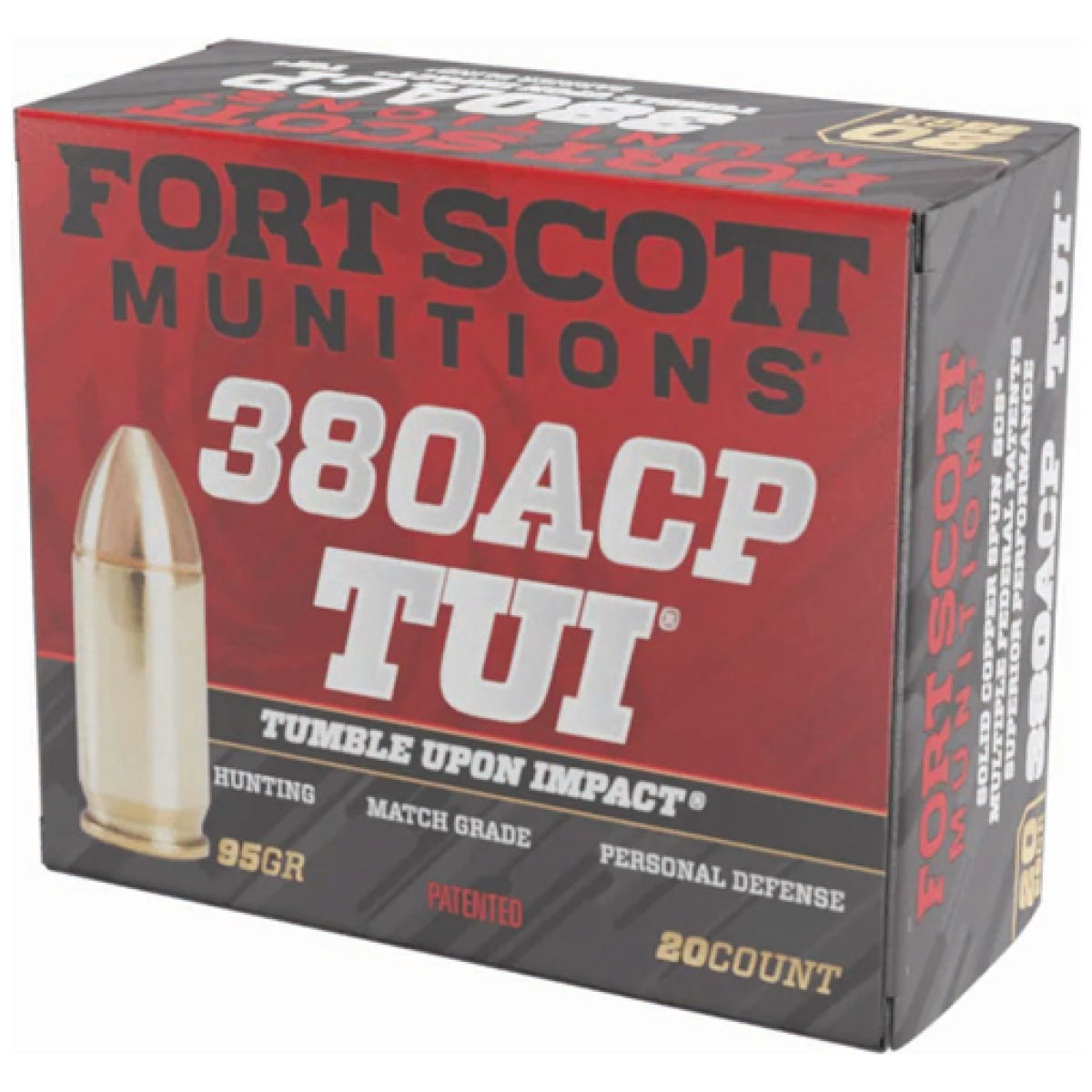 A380095scv. Jpg - fort scott 380 acp 95gr tui - solid copper 20rd 25bx/cs - a380095scv