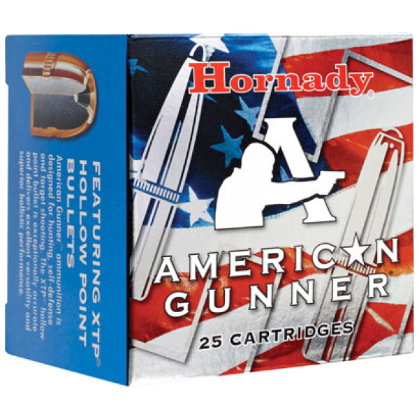 HORNADY AMERICAN GUNNER 9MM - LUGER +P 124GR XTP 25RD 10BX/C
