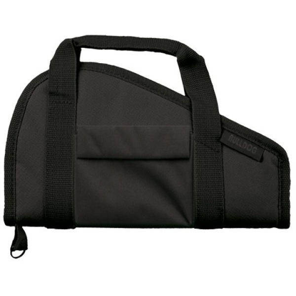 BULLDOG PISTOL CASE 12" BLACK - ACCESSORY POCKET & CARRY STRAP