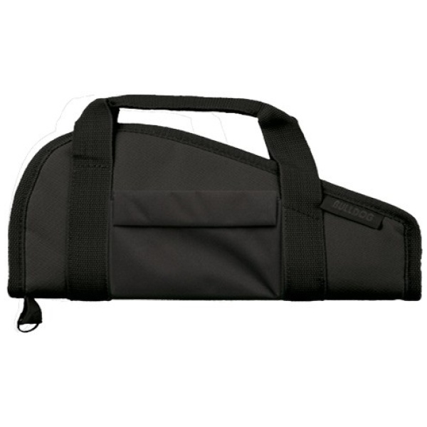 BULLDOG PISTOL CASE 18" BLACK - ACCESSORY POCKET & CARRY STRAP