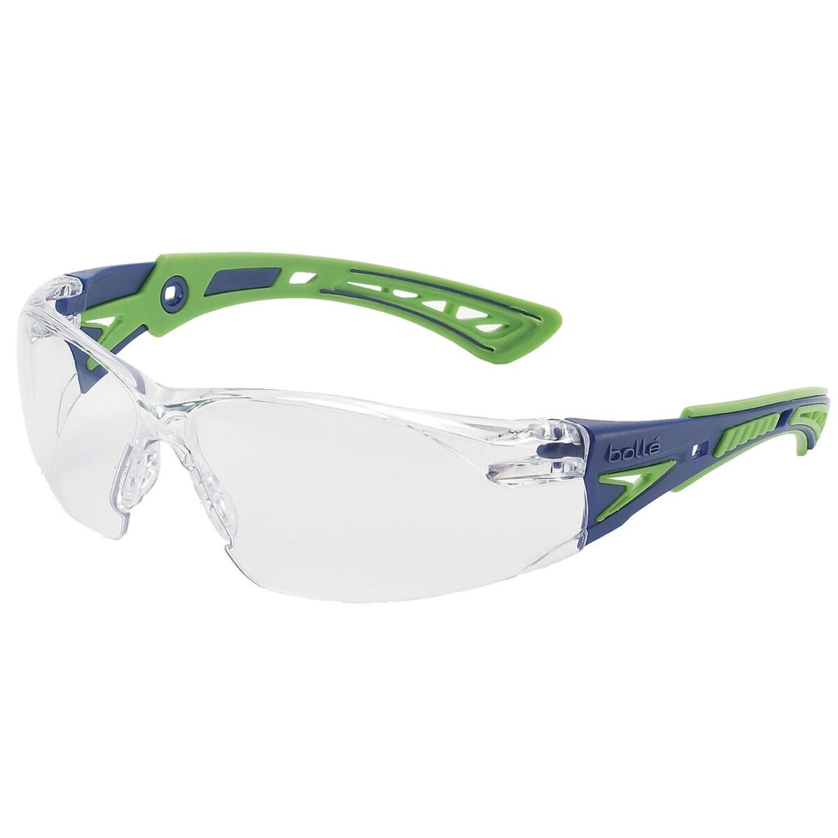 Be-40256. Jpg - rush+ safety spectacles pc clear platinum pc tpr rimless - be 40256