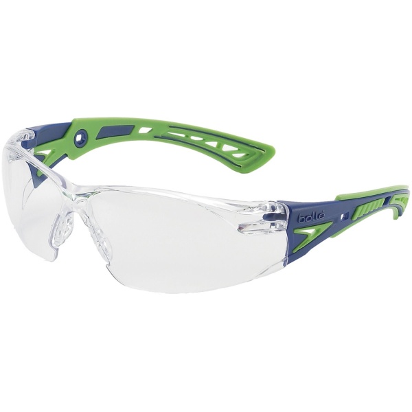 RUSH+ SAFETY SPECTACLES PC CLEAR PLATINUM PC TPR RIMLESS