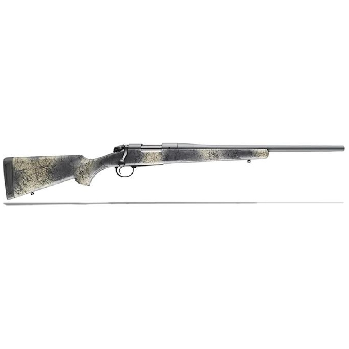 Bergara b-14 wilderness rifle. 300 prc 2rd capacity 24" threaded barrel woodland camouflage stock - image 1