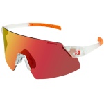 Cadence Sunglasses - Matte Clear/Orange Frame w/ Smoke Black Red Revo/Yellow/Clear Lenses