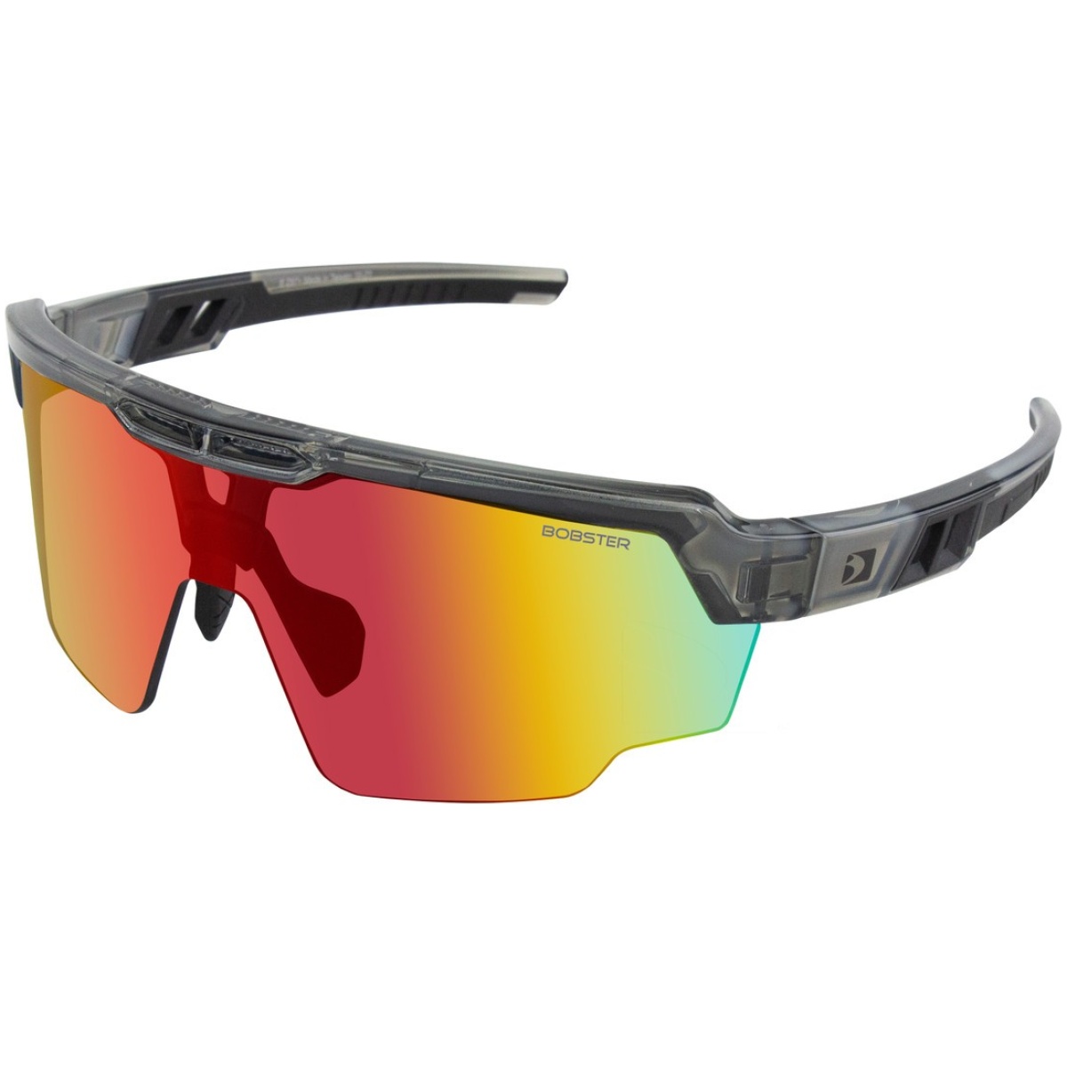 Wheelie sunglasses - gloss clear/gray frame w/ smoked black red revo lens - image 1