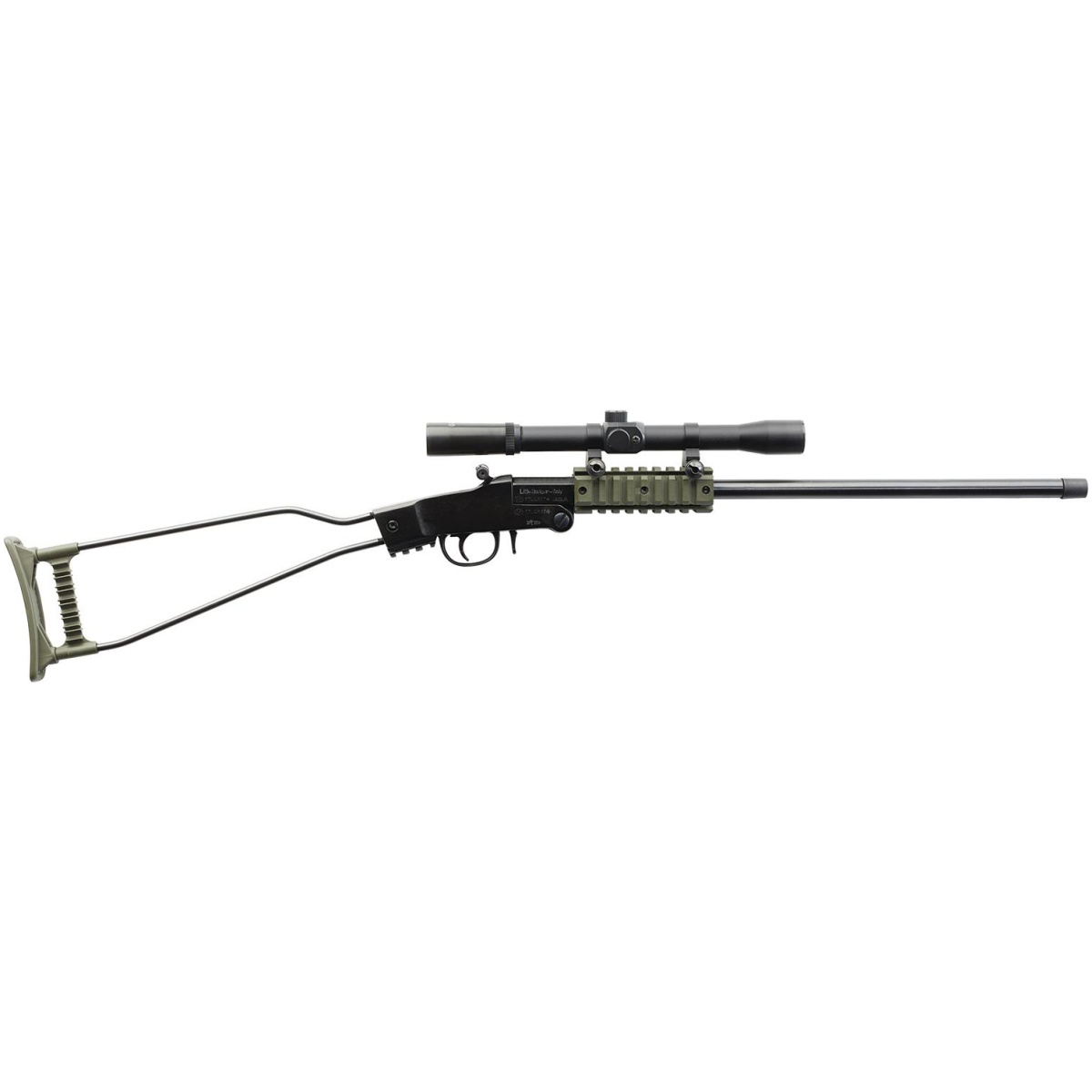 Ch500232-1. Jpg - little badger 22lr rifle black/od green 16. 5in bbl w/ 4x20 scope - ch500232 1