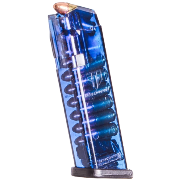 Elite Tactical Systems (ETS) Handgun Magazine Blue for Glock 17/18/19/19x/26/34/45 Gen 1-5 9mm Luger 17/rd