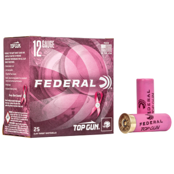 FED TOP GUN 12GA 2.75" #8 PNK 25/250