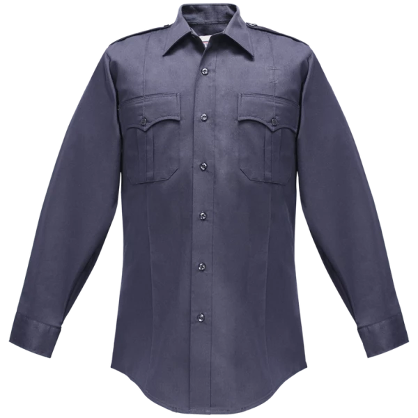 Duro Poplin Long Sleeve Shirt w/ Sewn-In Creases