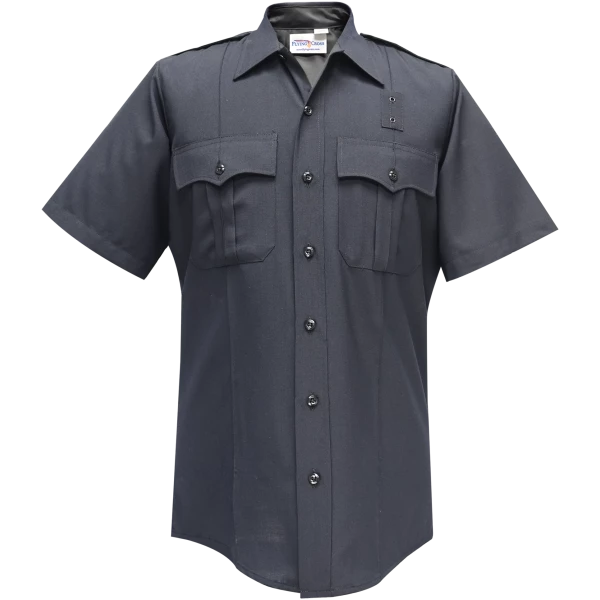 Justice Short Sleeve Shirt w/ Traditional Collar - LAPD Navy