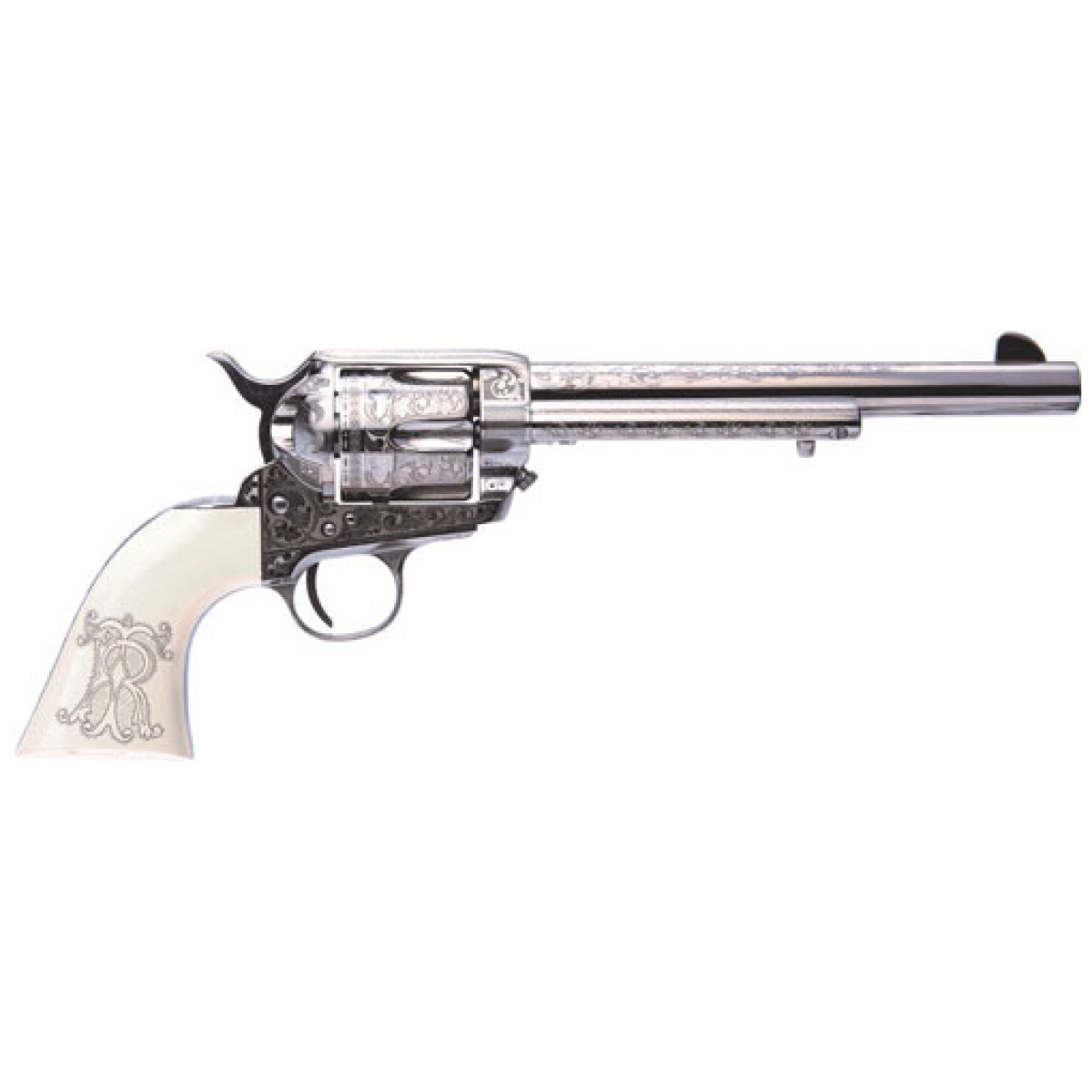 Gpp415lntrii. Jpg - cimarron teddy roosevelt ver. 2 - 45lc fs 7. 5" eng. Poly ivory - gpp415lntrii