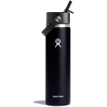 Wide Mouth Insulated Water Bottle w/ Flex Straw Cap