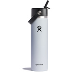Wide Mouth Insulated Water Bottle w/ Flex Straw Cap