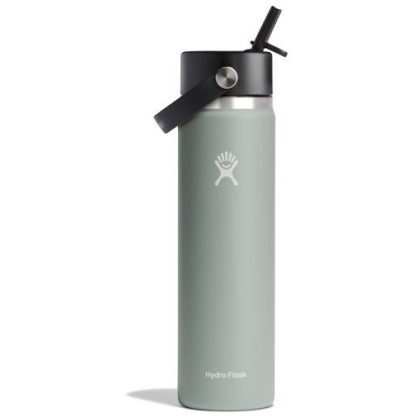 Wide Mouth Insulated Water Bottle w/ Flex Straw Cap