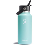 Wide Mouth Insulated Water Bottle w/ Flex Straw Cap
