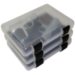 MTM IN-SAFE HANDGUN STORAGE - CASE 9" CLEAR SMOKE 3-PACK