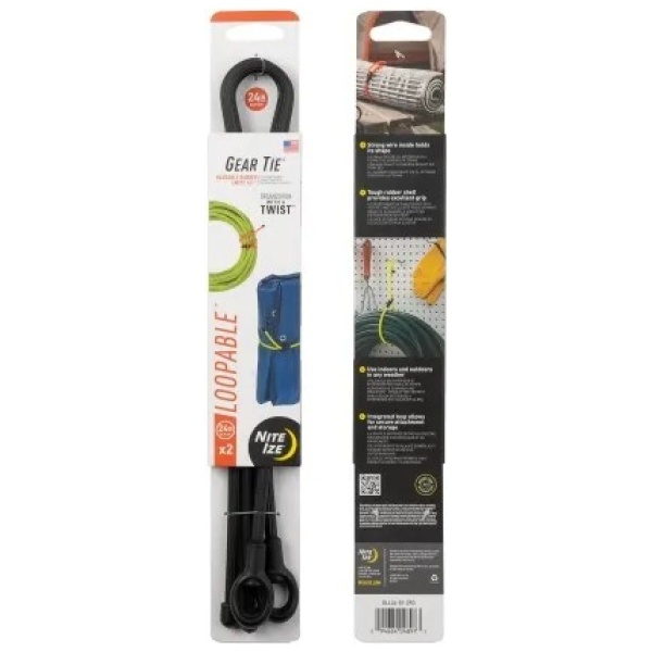 Gear Tie Loopable Twist Tie - 2 Pack